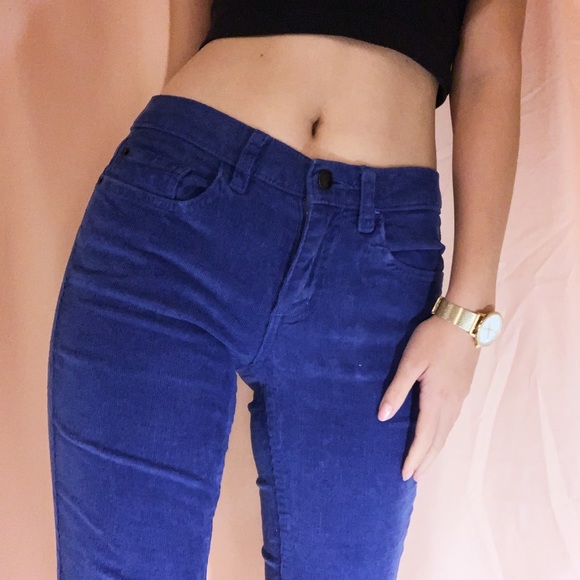 ROYAL BLUE JOE FRESH CORDAR CORDUROY PANTS - Picture 2 of 4